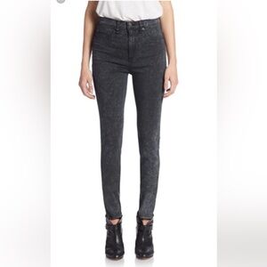 Rag and Bone Justine Skinny Jeans in Rosebowl Black